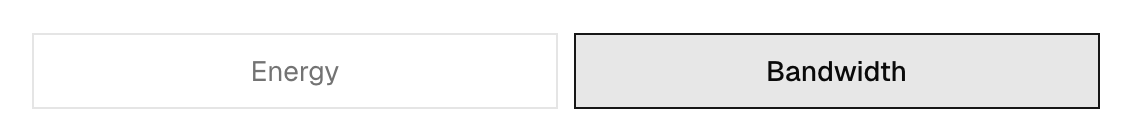 The switch between energy and bandwidth at the top of the order form
