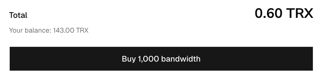 The total for 1,000 bandwidth above the buy button